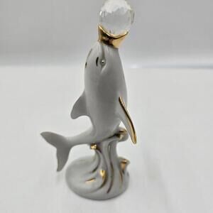 Vintage Capidomonte Swarovski‎ Dolphin 76-4